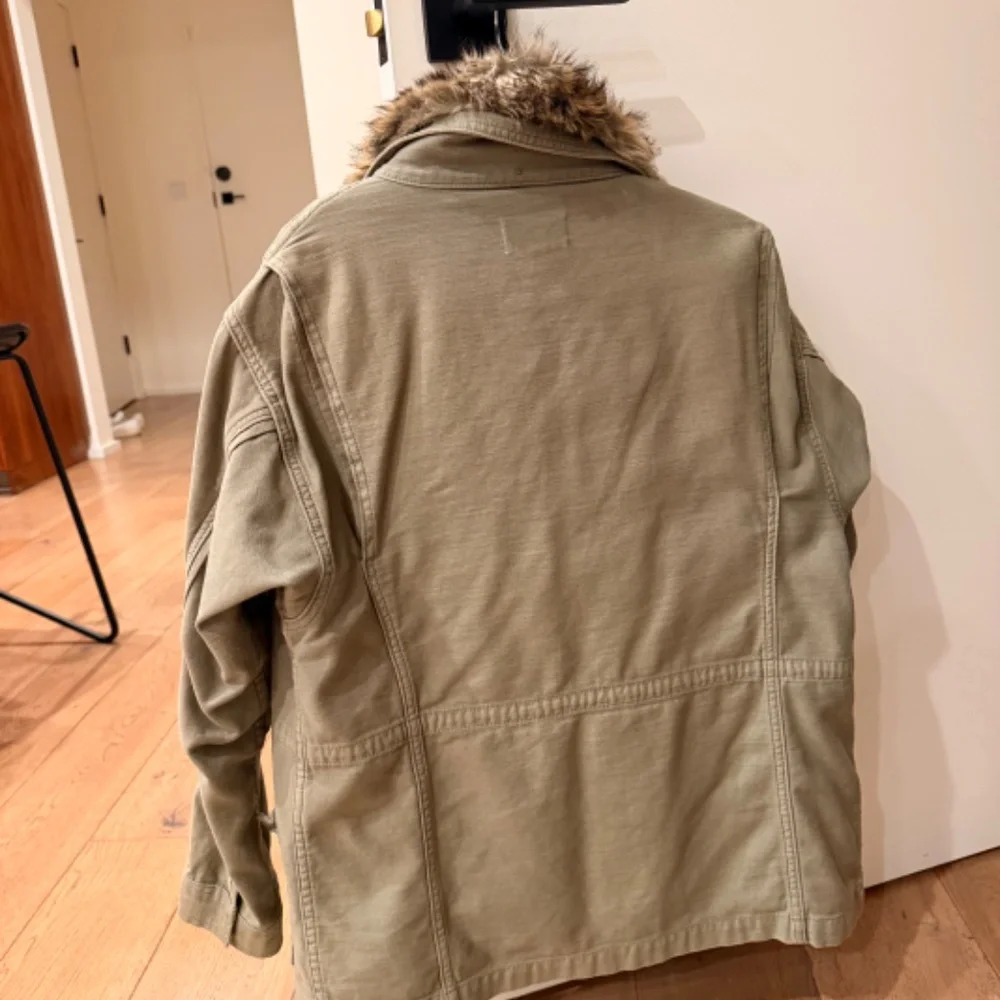 Frame Camo Green Jacket with Faux Fur - Size XS - Like New - Picture 6 of 6